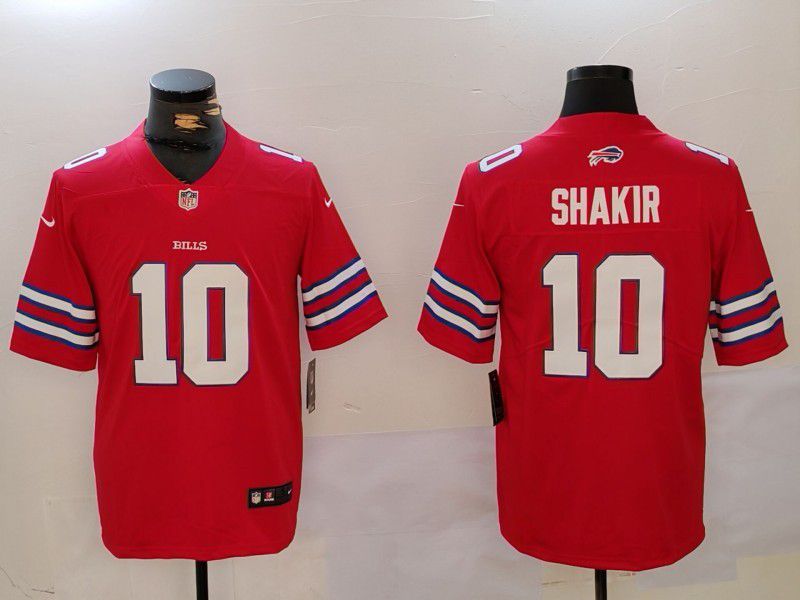 Men Buffalo Bills #10 Shakir Red 2024 Nike Vapor Limited NFL Jersey
